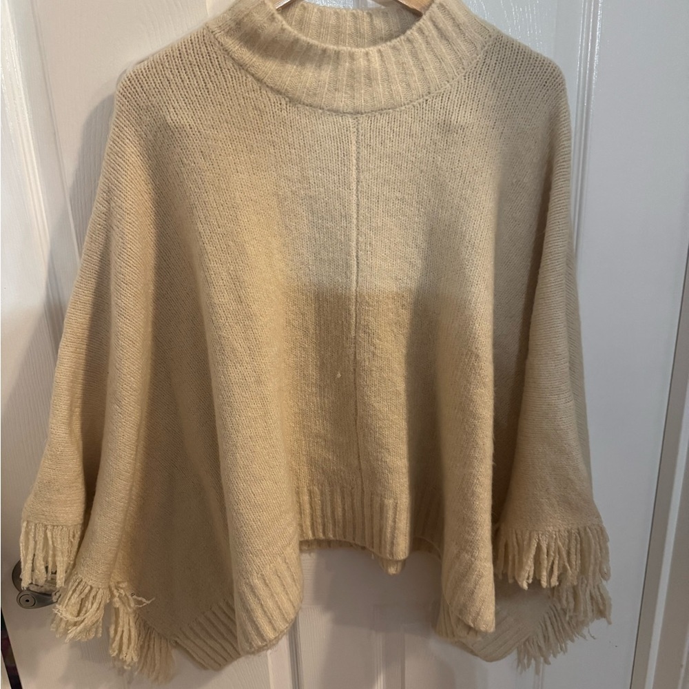 Grade &Gather Cream Women's Poncho